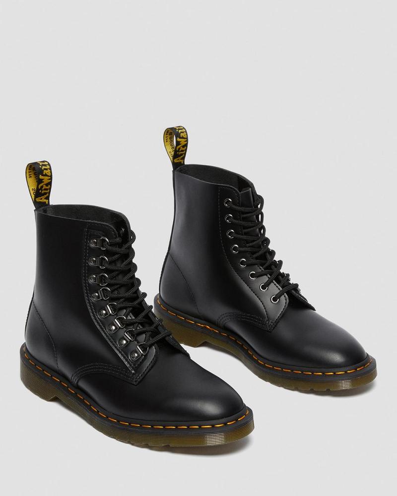 Dr Martens 1460 Pascal Verso Smooth Læder Snørestøvler Dame Sort | DK 190TCE